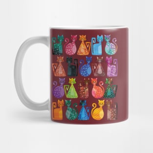 Geometricats - Bright Colours Mug